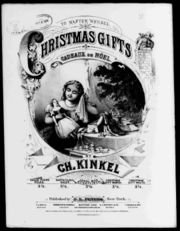 Cover to the sheet music for "Santa Claus' Galop" (1874) by composer Charles Kinkel.