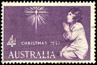First Christmas stamp of Australia, 1957