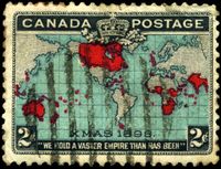 This stamp's Christmas connection is in the "XMAS 1898" at the bottom of the map.