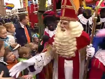 The Dutch Sinterklaas at his arrival in the town of Sneek in the northern Netherlands, in November 2005.
